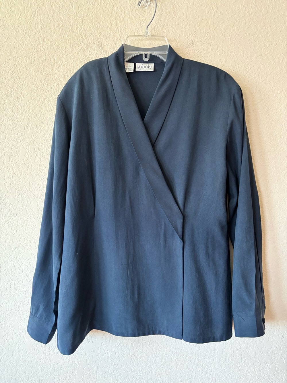 Rafaella Vintage 100% Silk‎ Long sleeve asymmetrical Button Closure Jacket 10